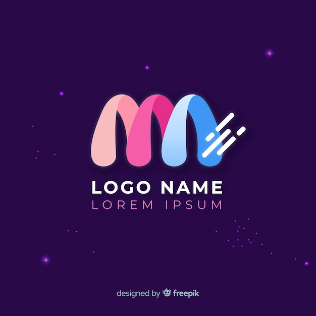 Free vector gradient abstract logo template