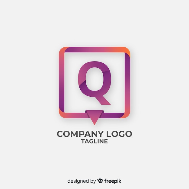 Free vector gradient abstract logo template