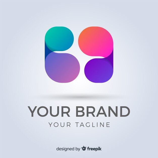 Gradient abstract logo template