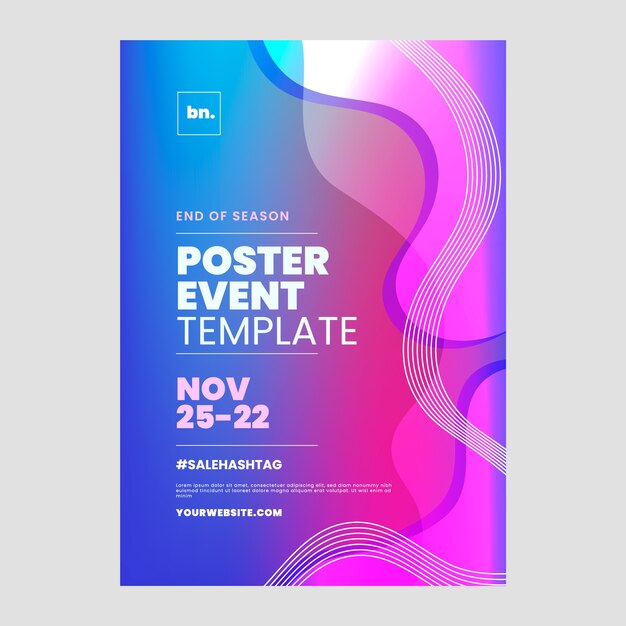 Gradient abstract poster design