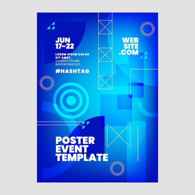 Gradient abstract poster design