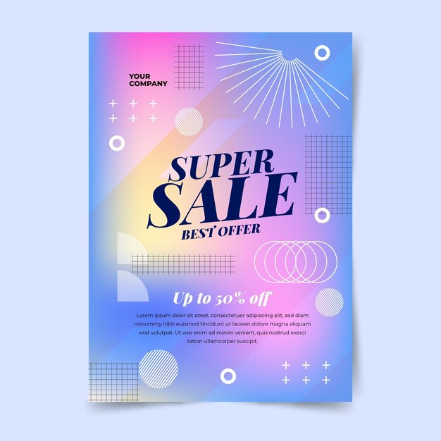 Gradient abstract sales poster