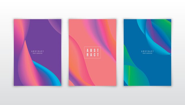 Gradient abstract shapes cover collection