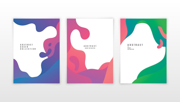 Gradient abstract shapes cover collection