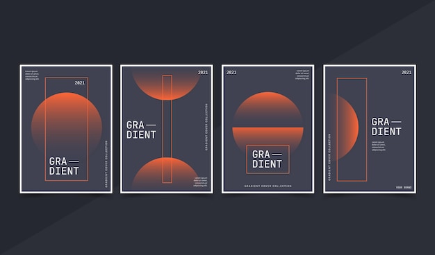 Free vector gradient abstract shapes cover collection