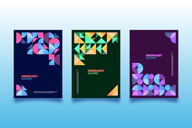 Free Vector gradient abstract shapes cover collection