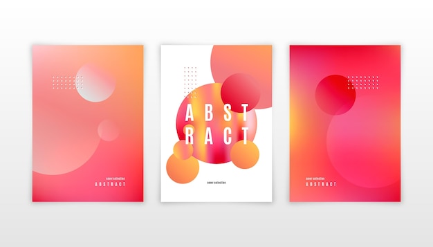 Gradient abstract shapes cover collection