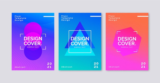 Gradient abstract shapes cover collection