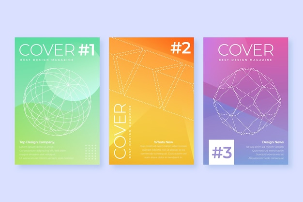 Gradient abstract shapes cover collection