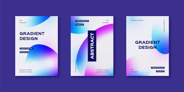 Gradient abstract shapes cover collection