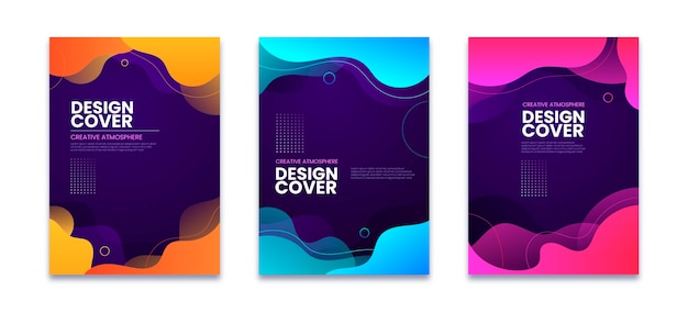 Gradient abstract shapes cover collection