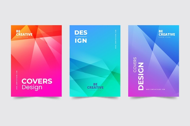 Gradient abstract shapes cover collection