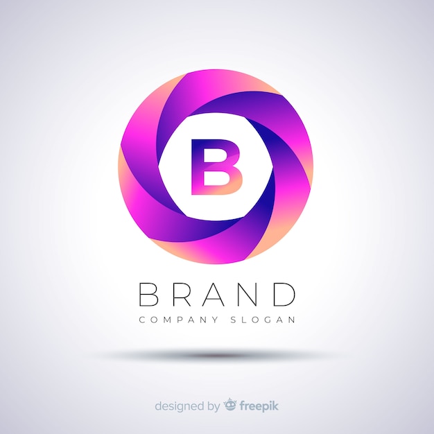 Free Vector gradient abstract spherical logo template