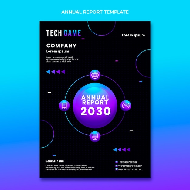 Gradient abstract technology annual report