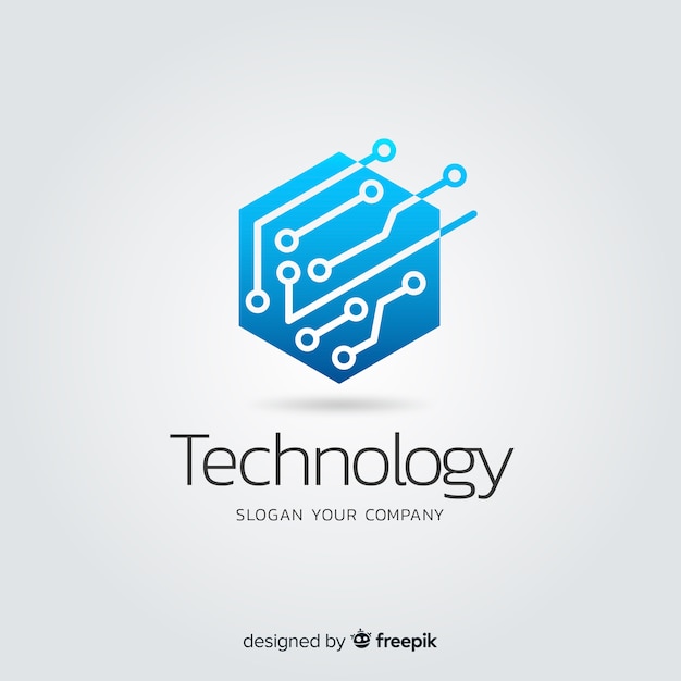 Free Vector gradient abstract technology company logotype