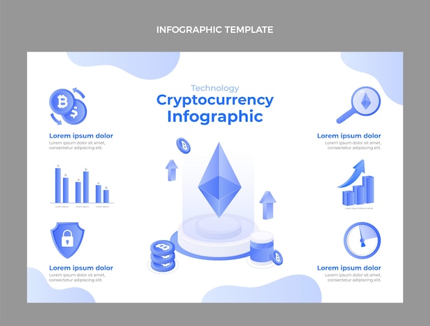 Gradient abstract technology infographic