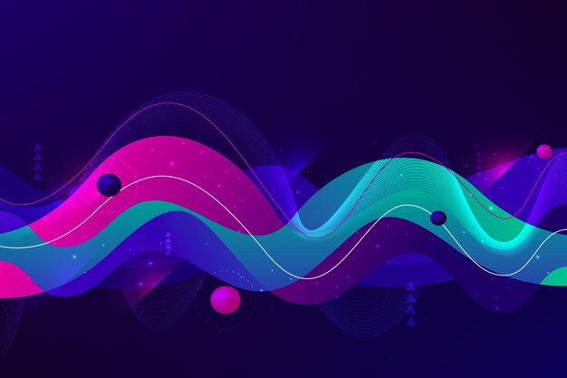 Gradient abstract wavy background