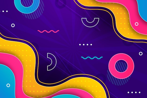 Gradient abstract wavy background