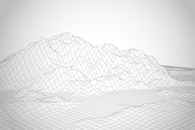 Gradient abstract wireframe background