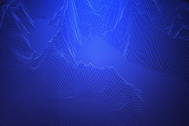 Gradient abstract wireframe background