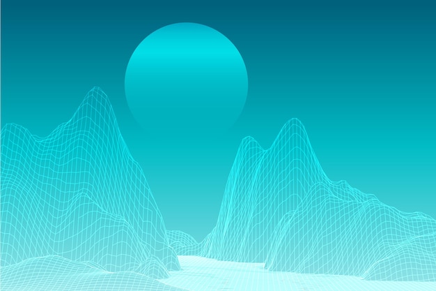 Gradient abstract wireframe background