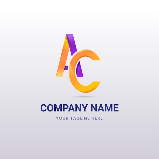 Gradient ac logo design