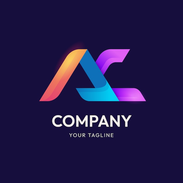 Gradient ac logo design