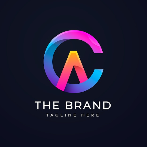 Gradient ac logo design