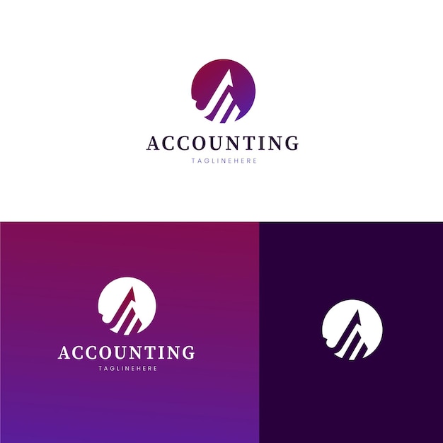 Gradient accounting logo template