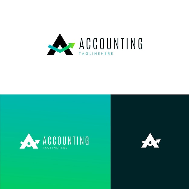 Gradient accounting logo template