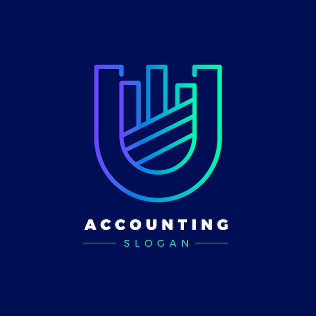 Gradient accounting logo template