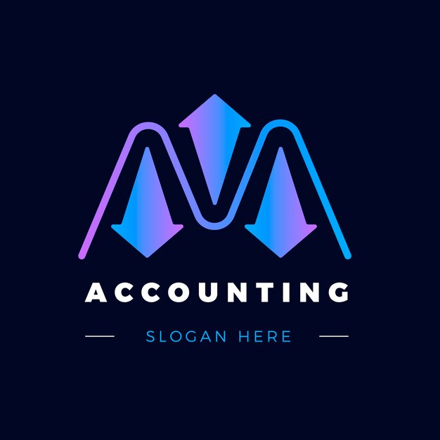 Gradient accounting logo template