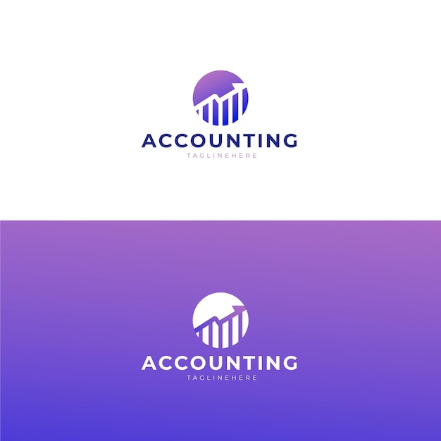 Gradient accounting logo template