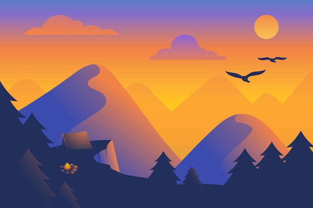 Gradient adventure background