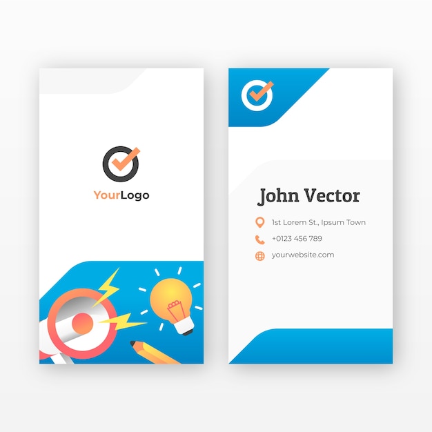 Gradient advertising agency business card design