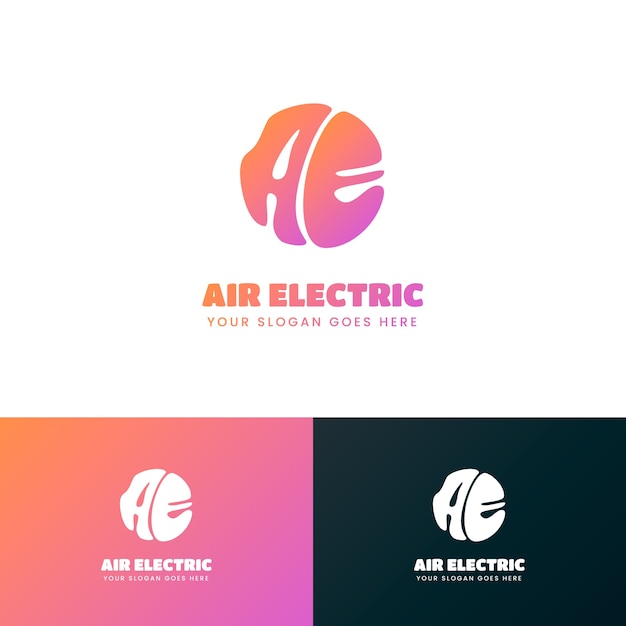 Free vector gradient ae logo template