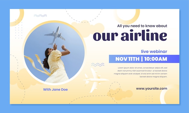 Free Vector gradient airline template design