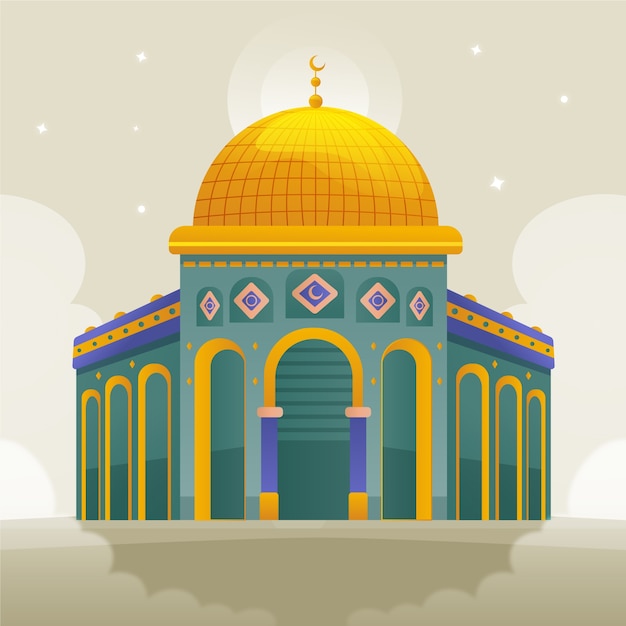 Gradient al aqsa illustration