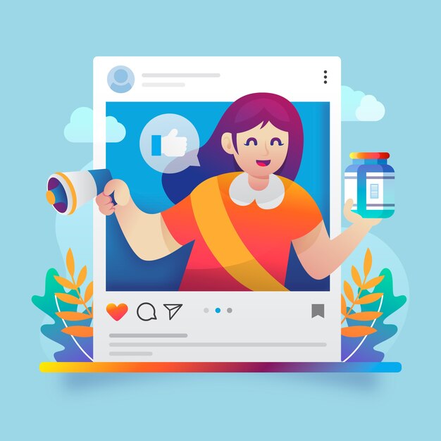 Gradient ambassador illustration