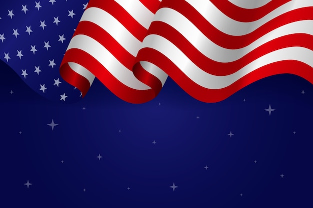 Free Vector gradient american flag day background