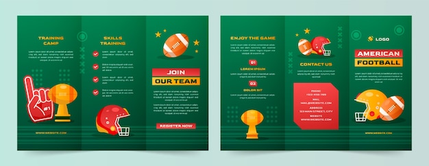 Free Vector gradient american football brochure