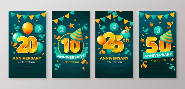 Gradient anniversary  template design