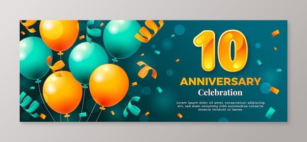 Gradient anniversary  template design