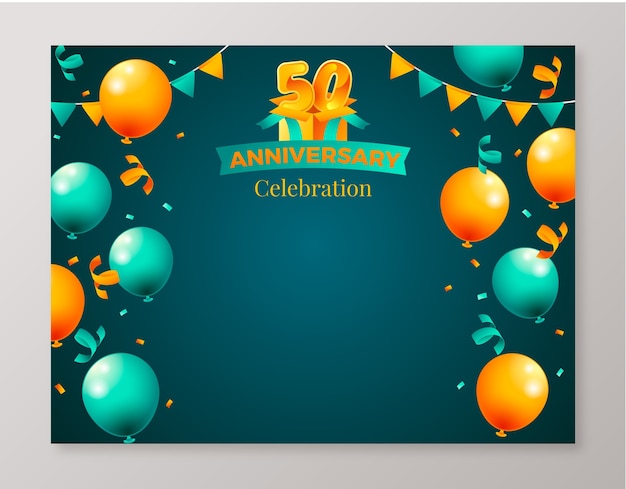 Gradient anniversary  template design