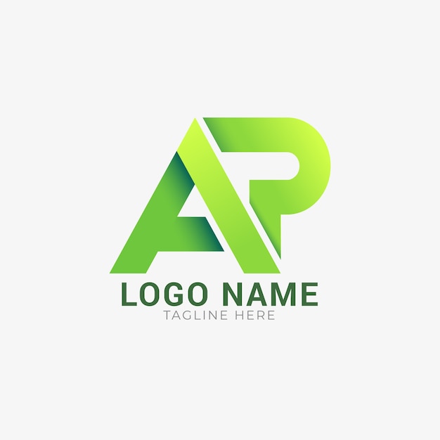 Free Vector gradient ap monogram logo template