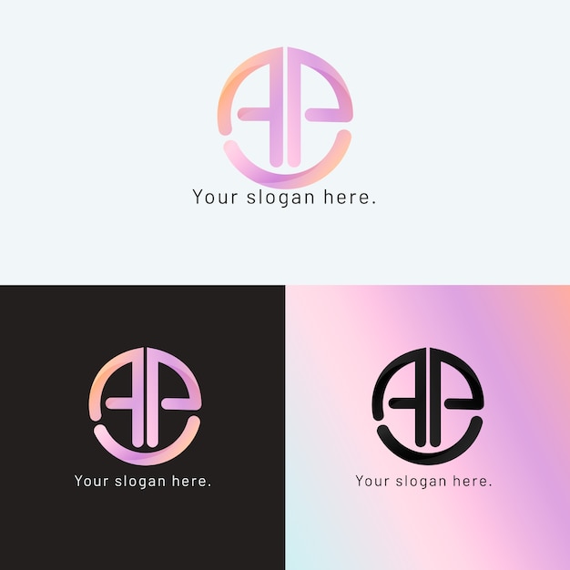 Free Vector gradient ap monogram logo