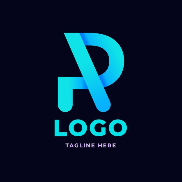 Free Vector gradient ap monogram logo