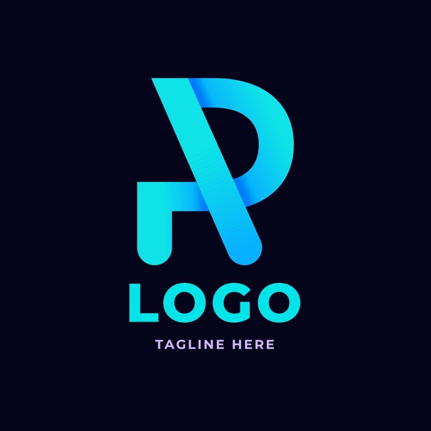 Gradient ap monogram logo