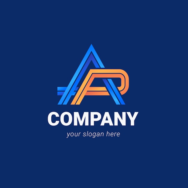 Free Vector gradient ap monogram logo