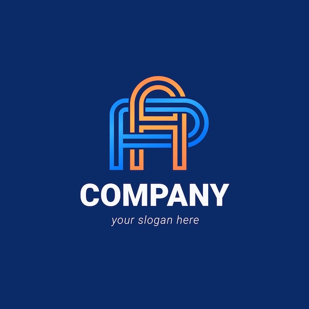 Free Vector gradient ap monogram logo